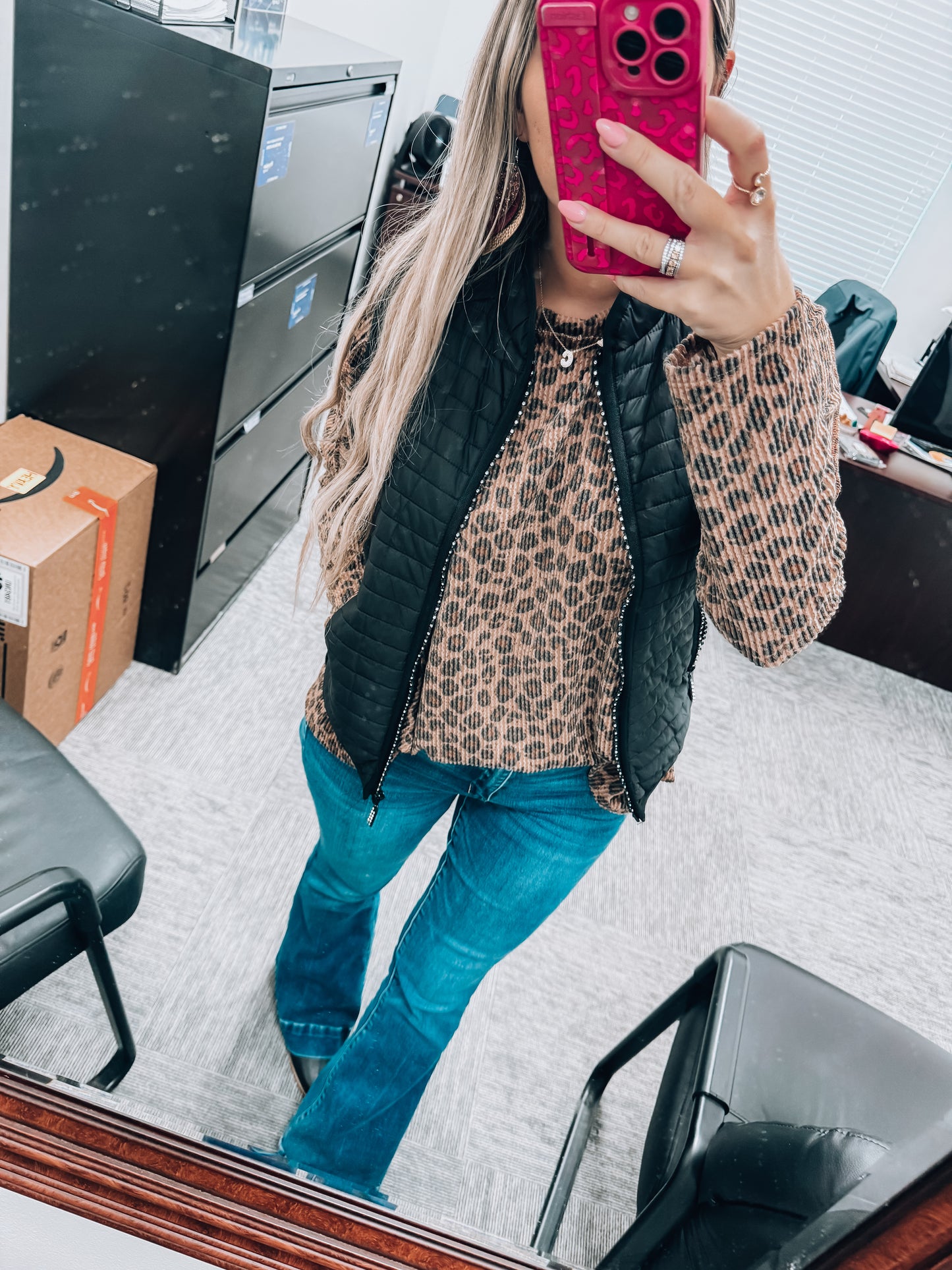 Basic Oversized Leopard Top