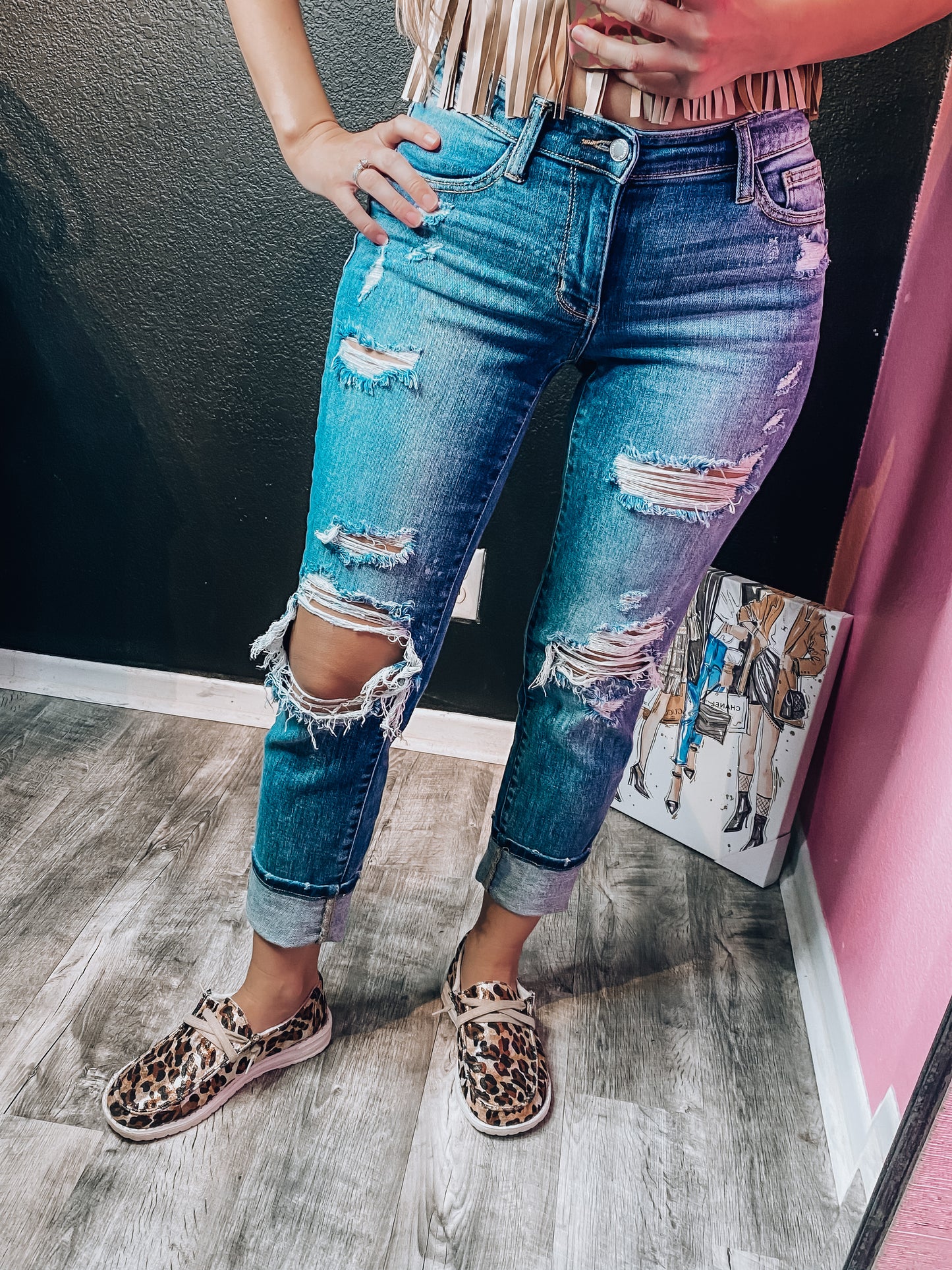 Bleach Splatter Mid Rise Judy Blue Jeans