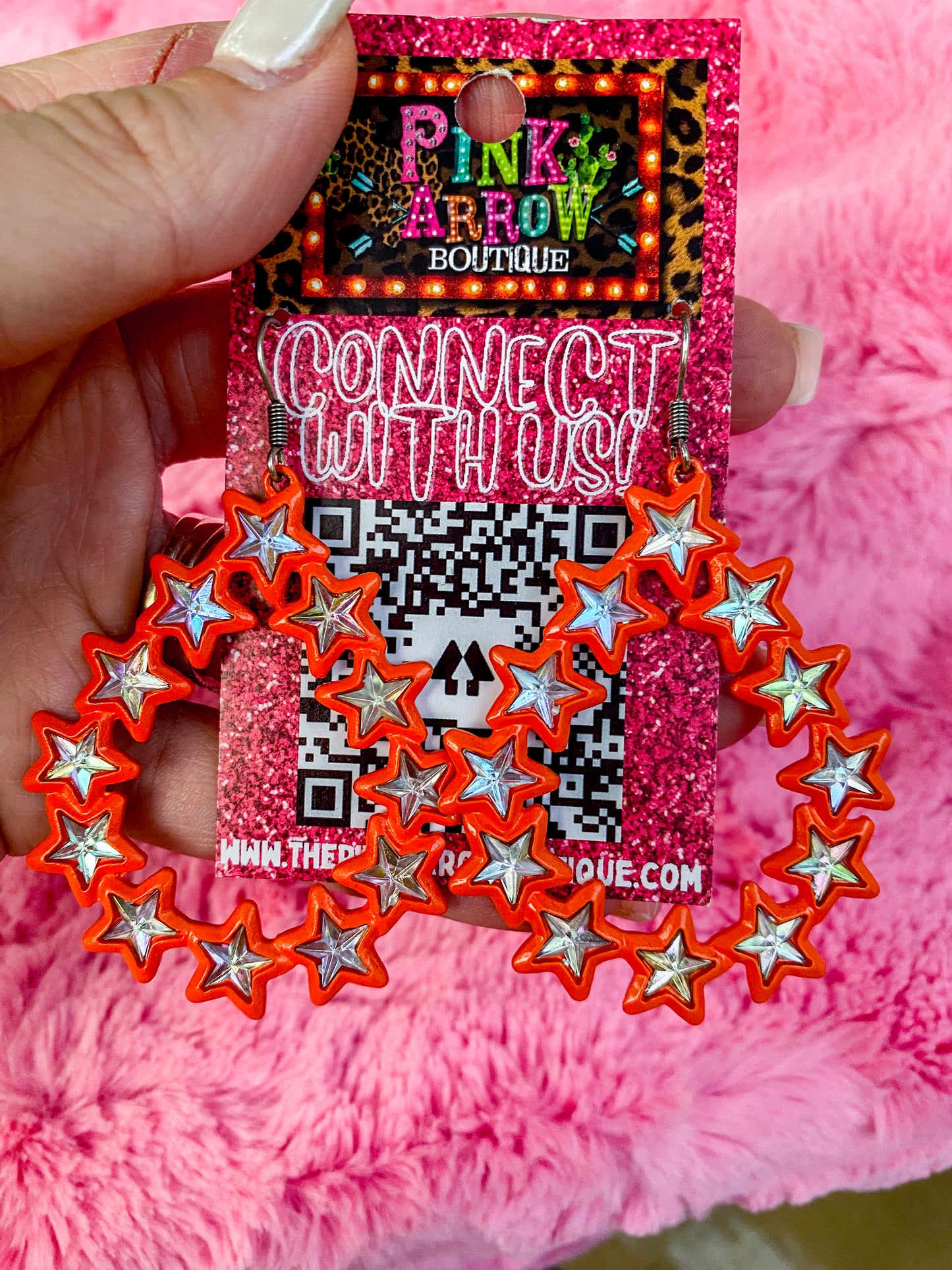 Orange star hoops