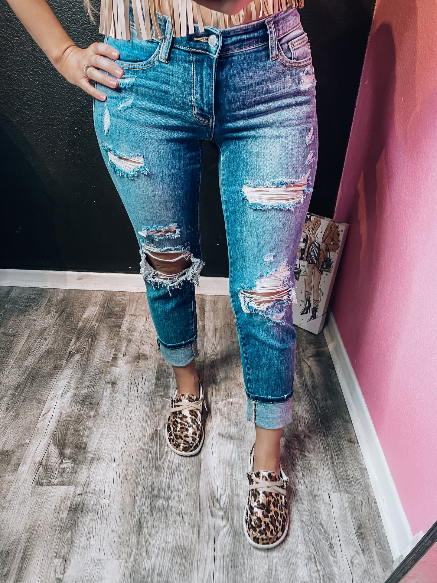 Bleach Splatter Mid Rise Judy Blue Jeans