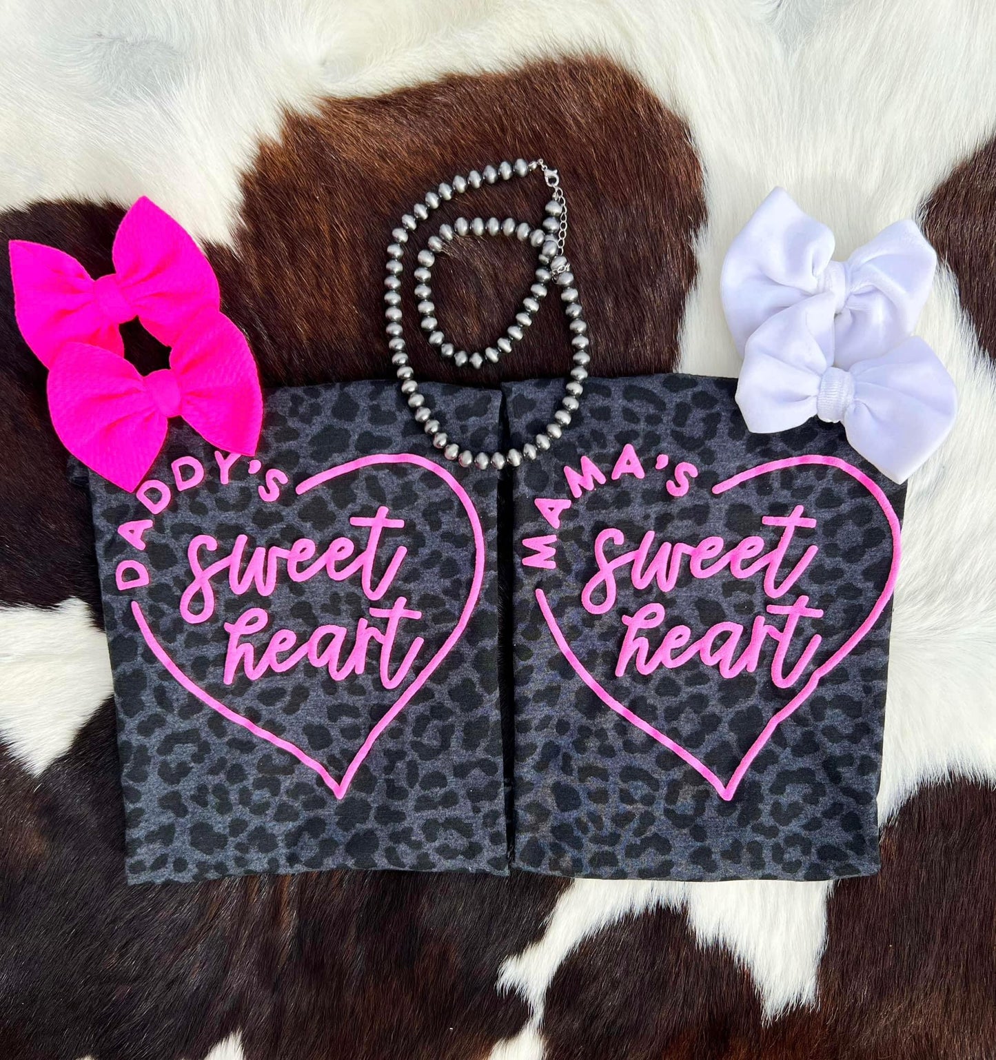 Sweetheart Black Leopard Tee - Puff ink