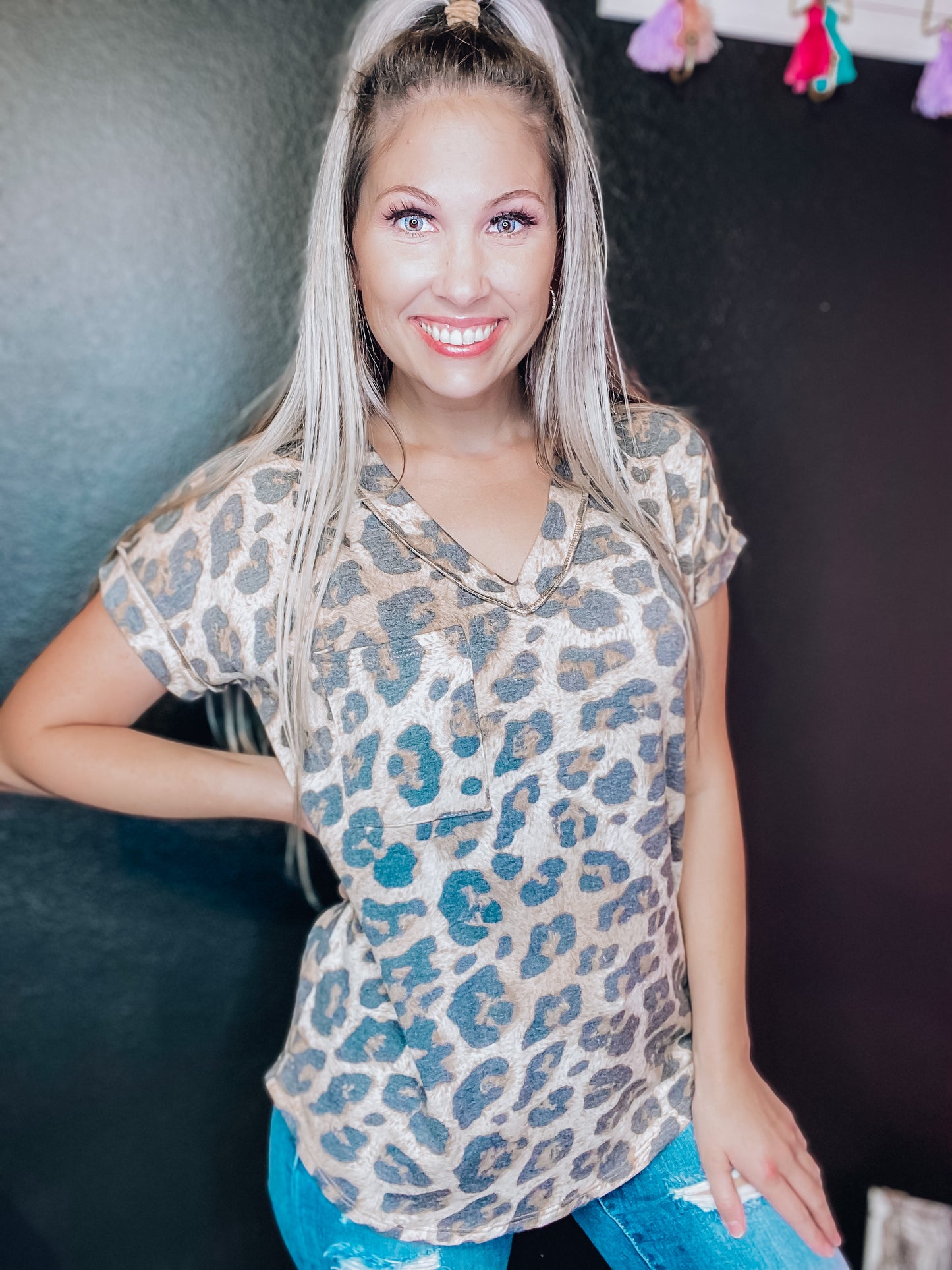 Running Wild Leopard Top