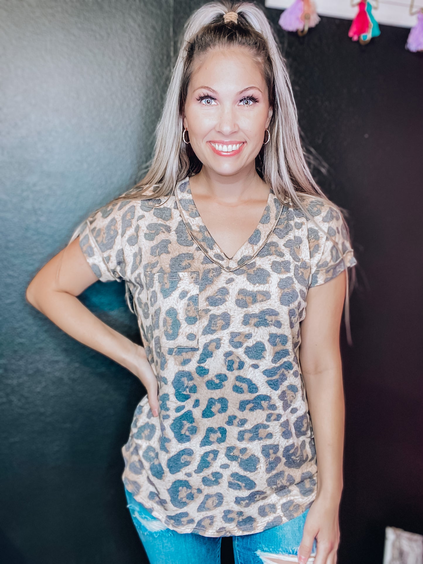 Running Wild Leopard Top