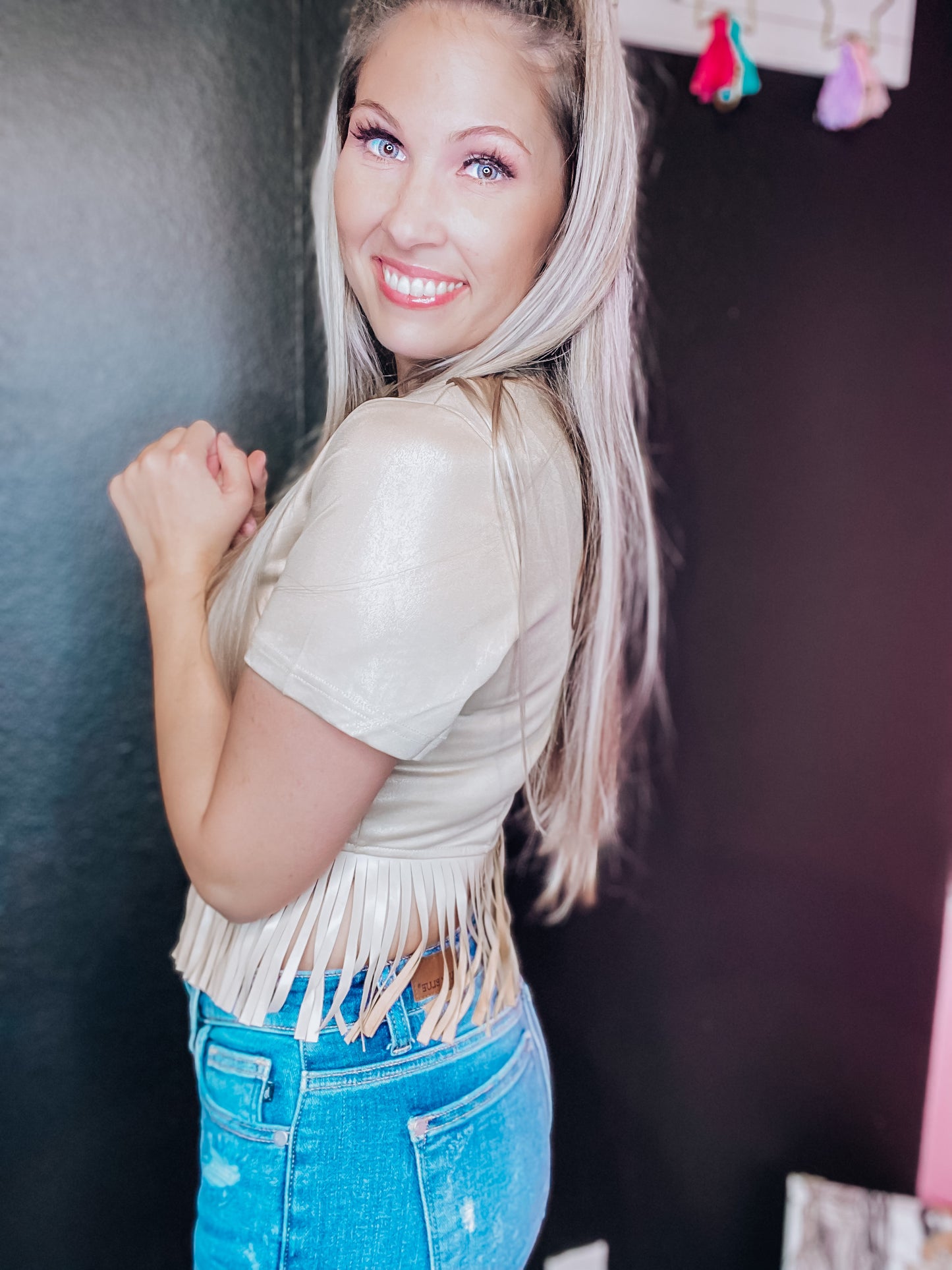 Zippity Zapp Sand Fringe Top