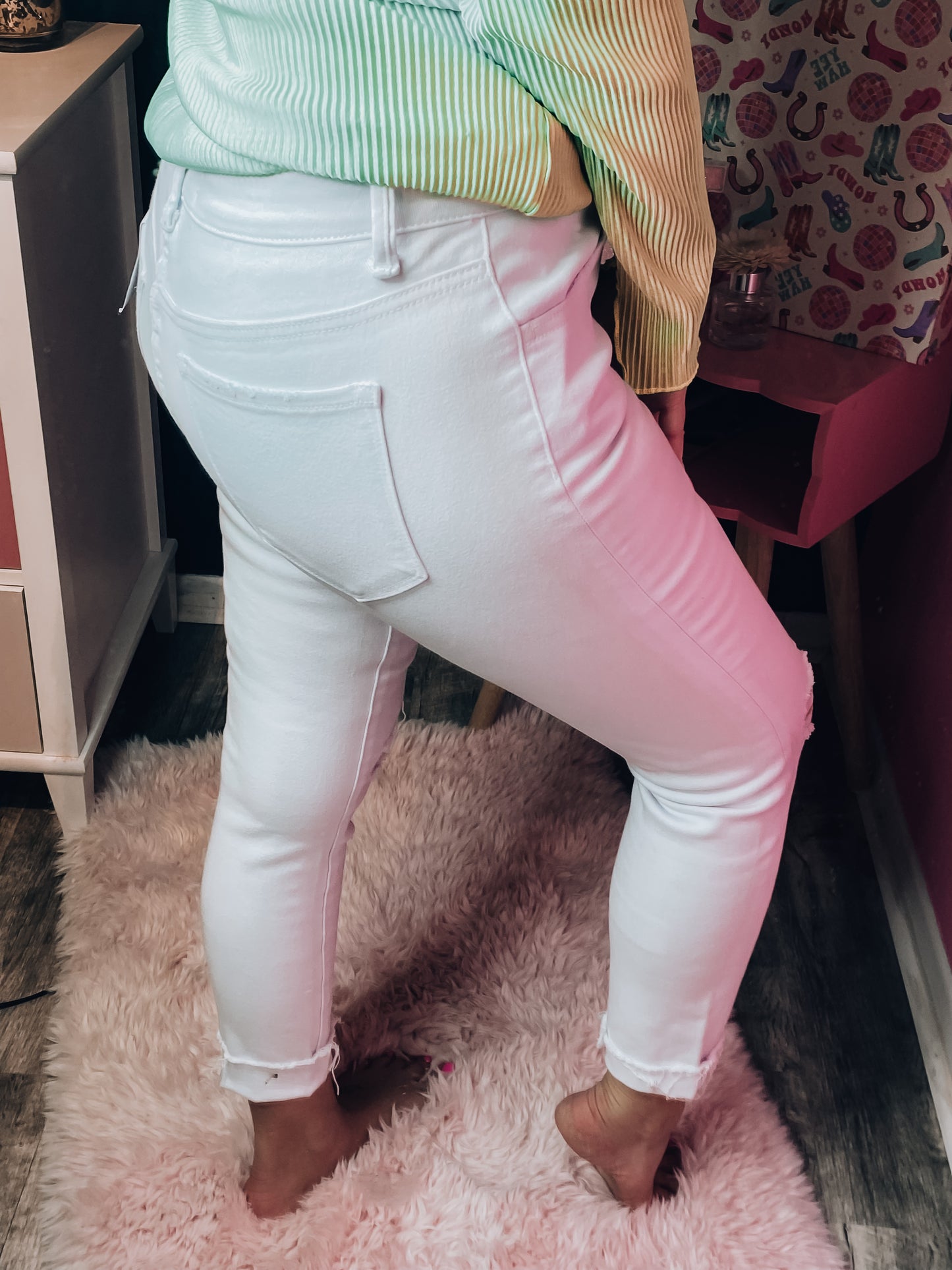 Amber White Denim Jeans