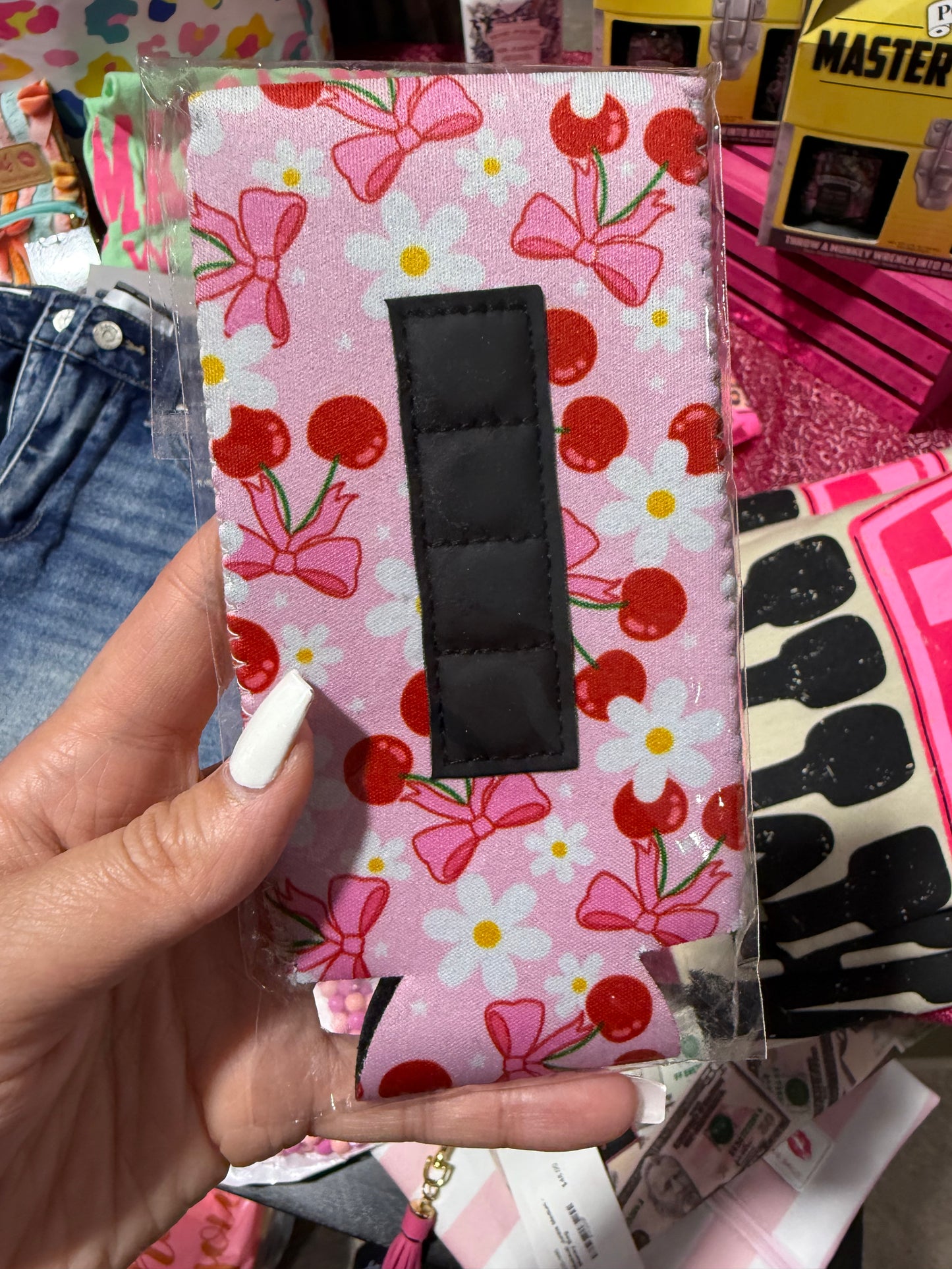 Magnetic Slim Koozie - Cherry Bows