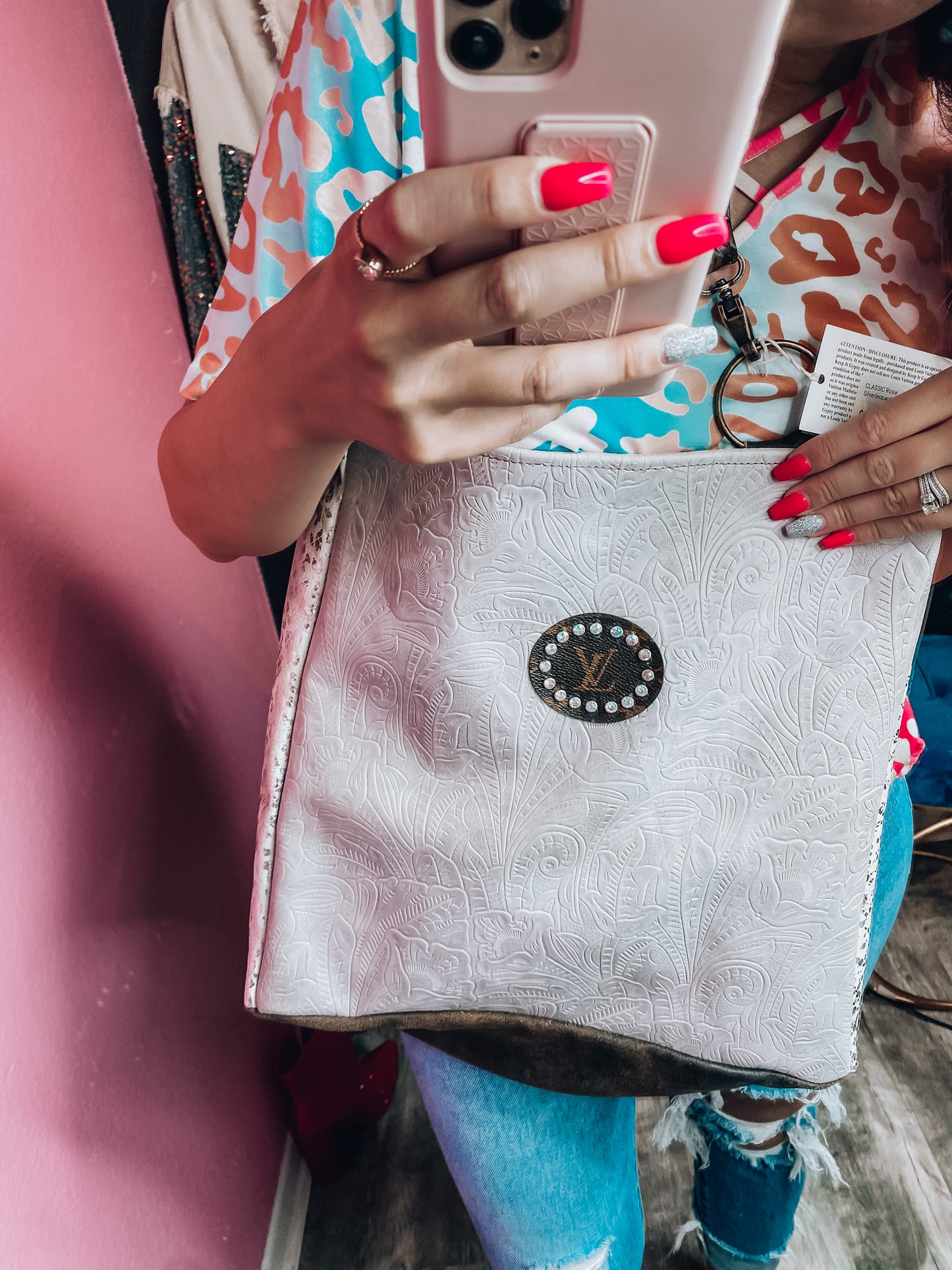 Rosie Upcycled Silver Leopard