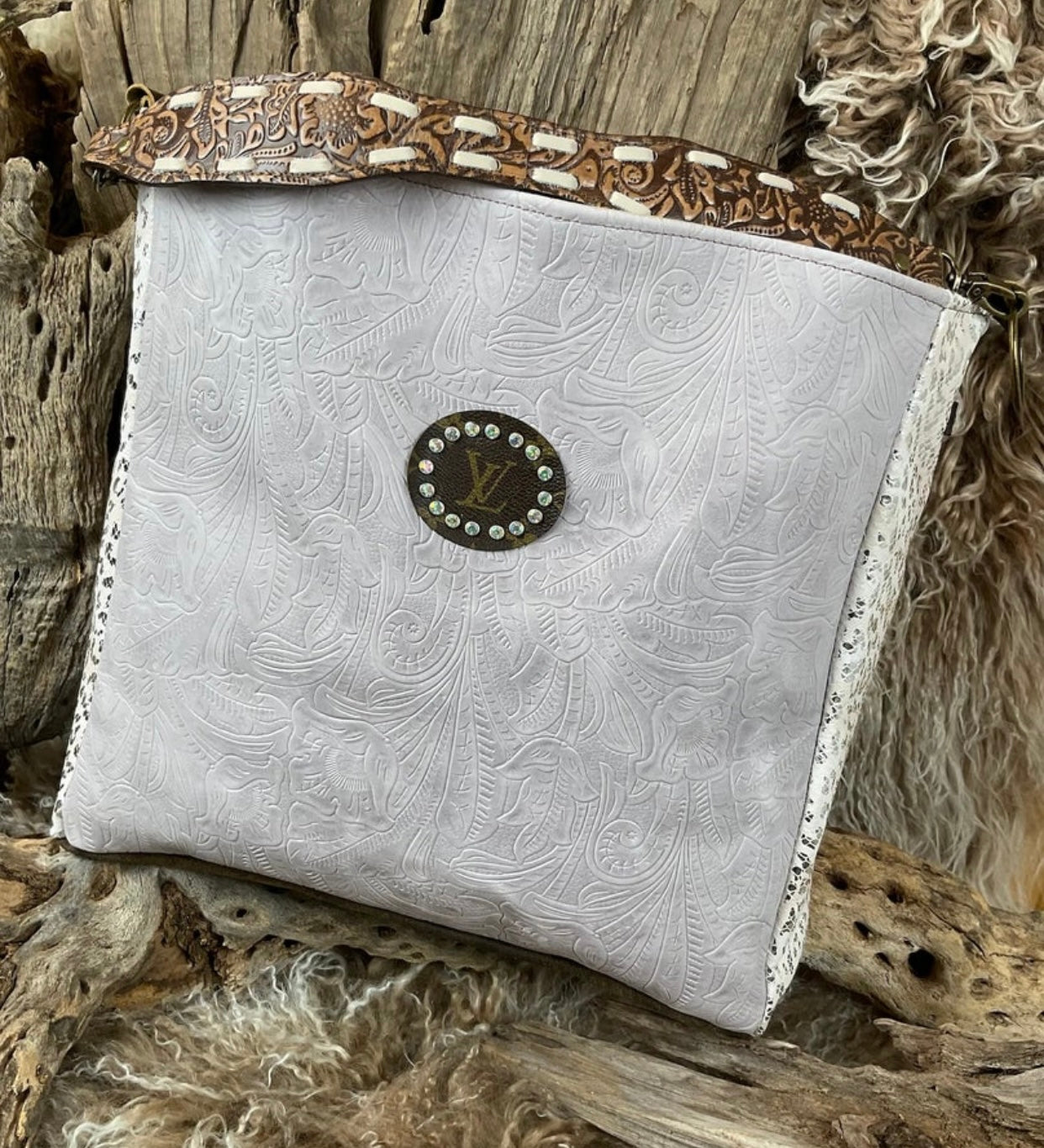 Rosie Upcycled Silver Leopard