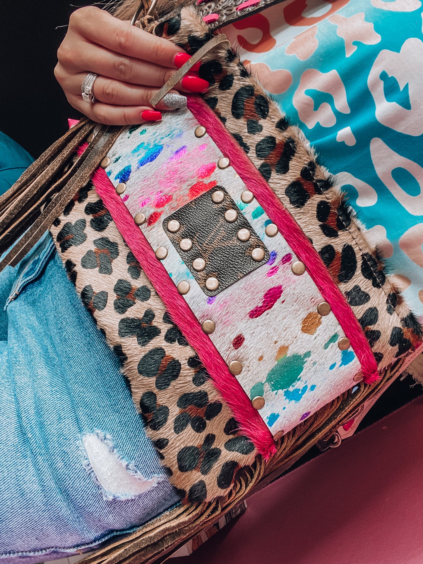 Upcycled Color Maxine - Leopard Rainbow