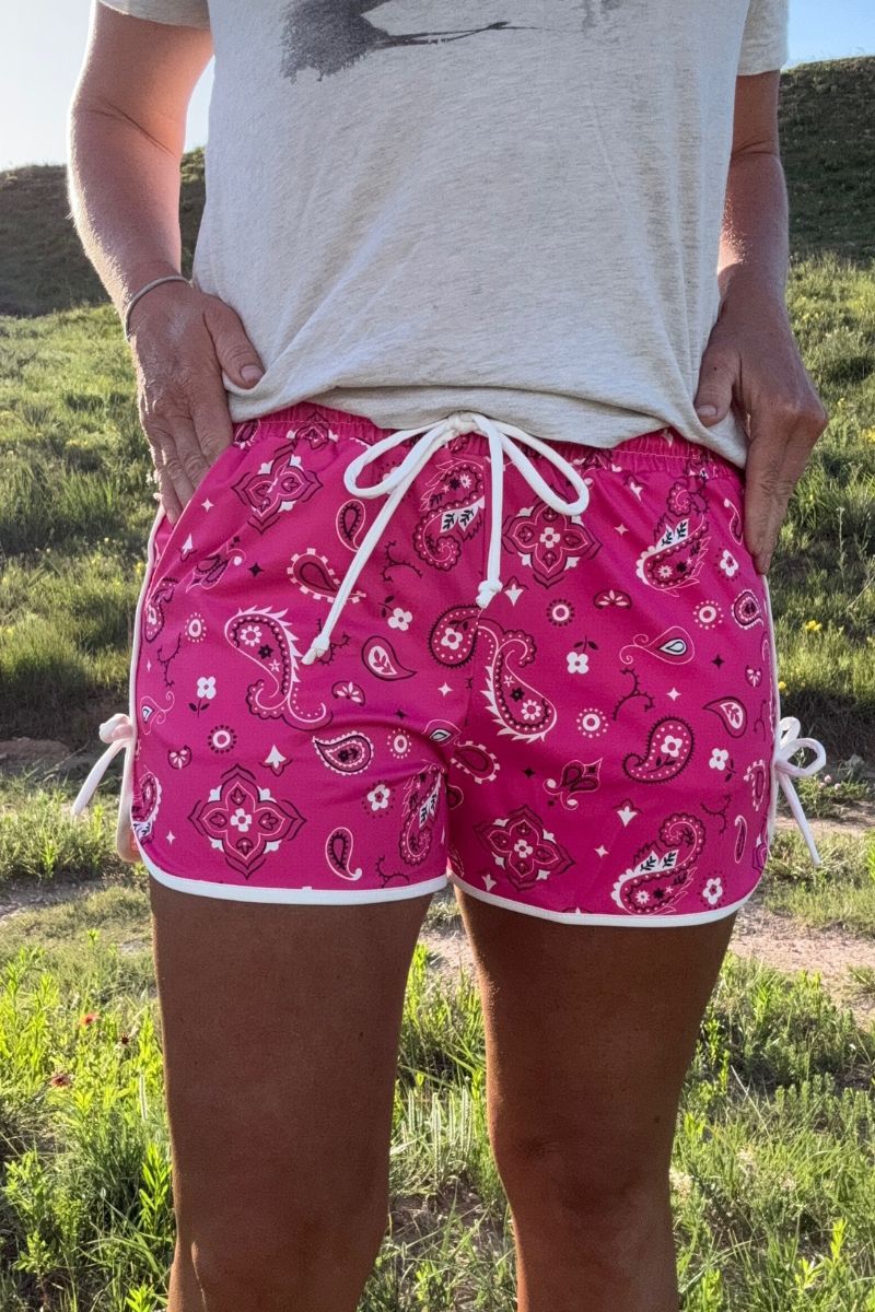 Bandana Babe Hot Pink Shorts