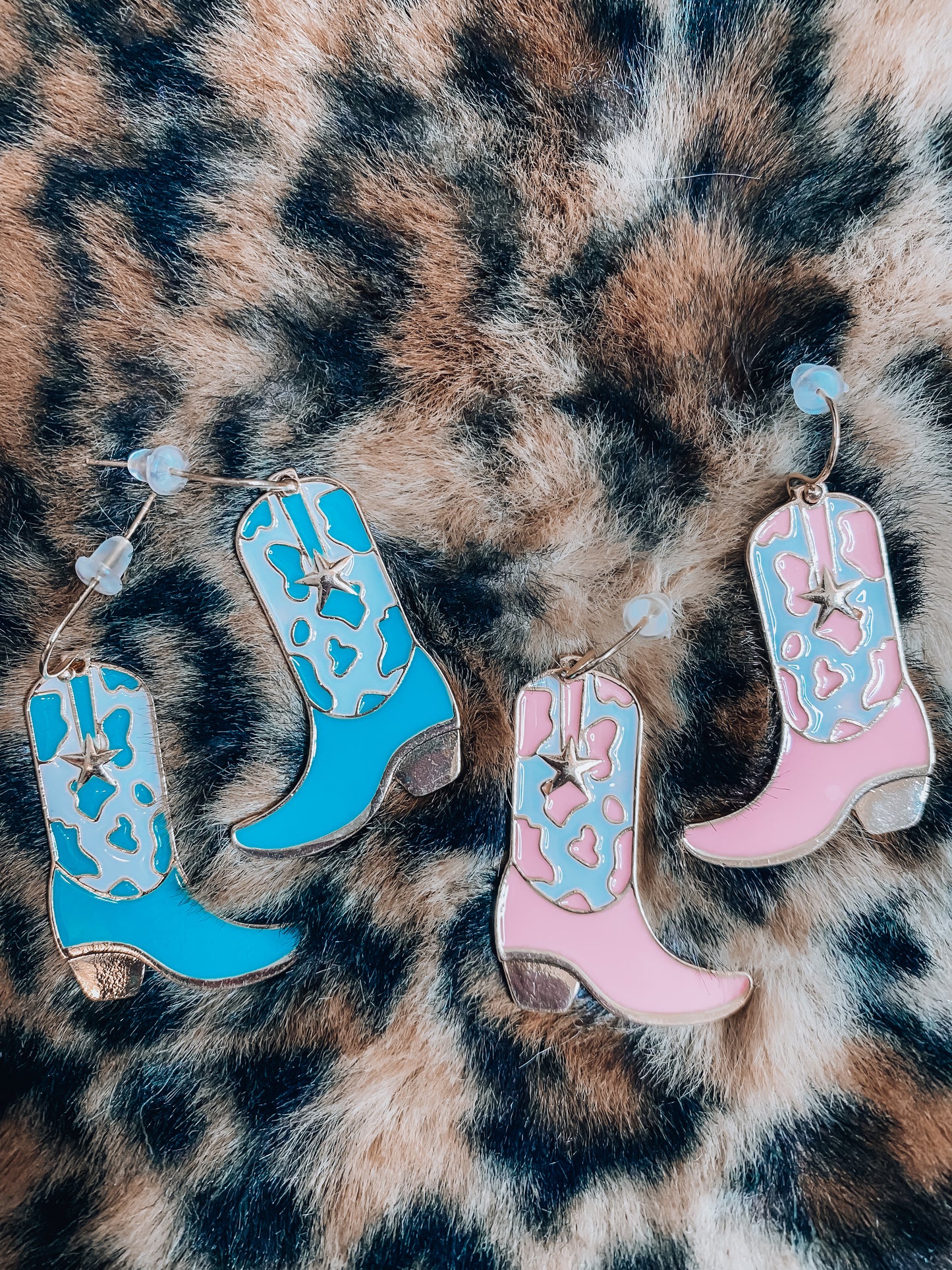 Turquoise Cowgirl Boot Earrings