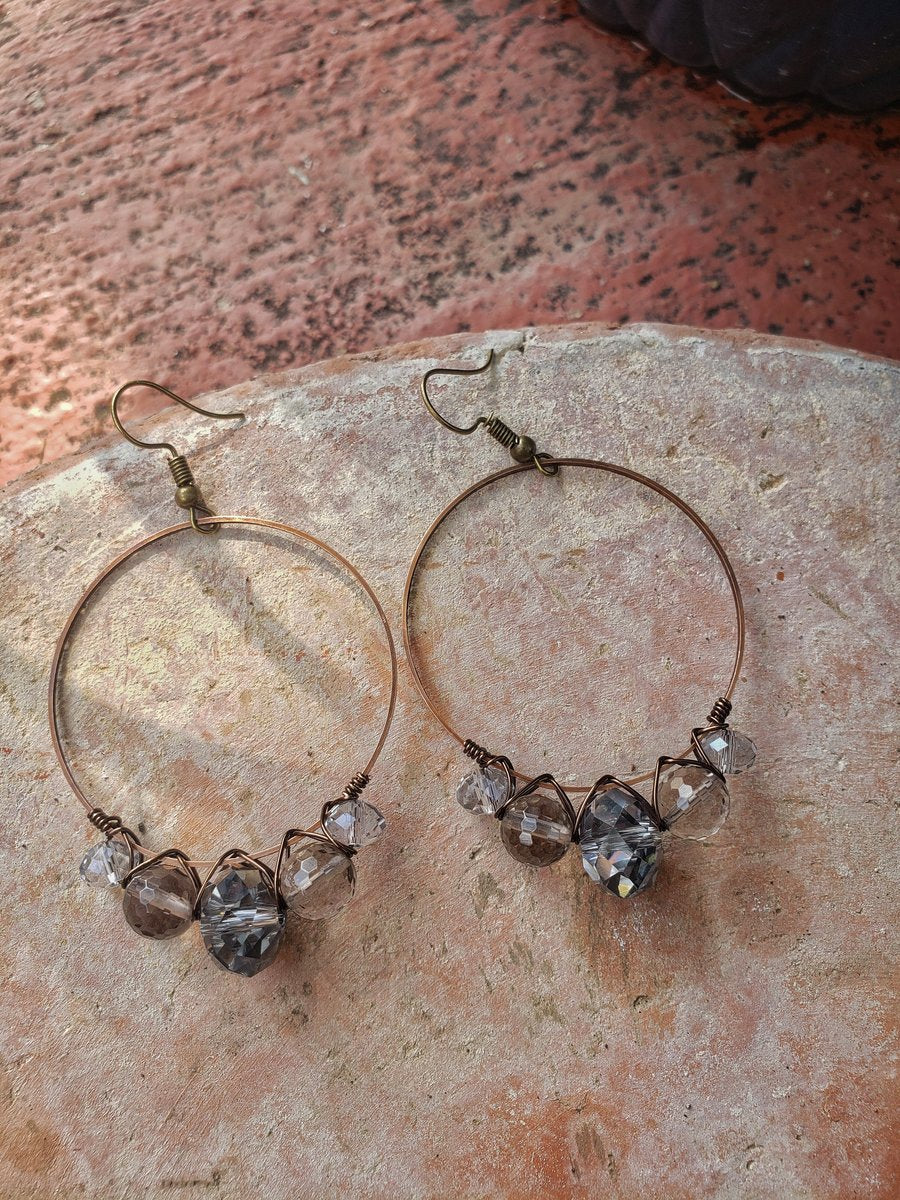 All Natural Smokey Quartz Earrings