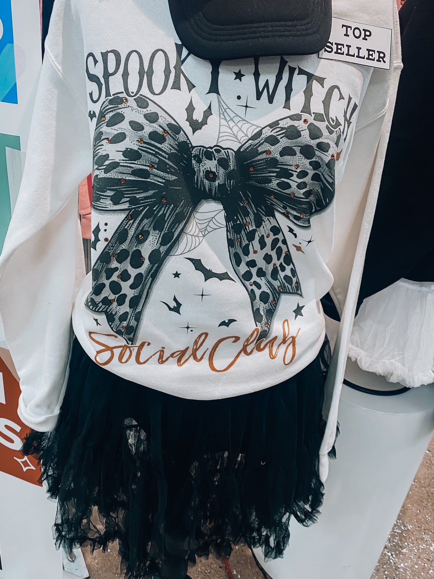 Spooky Witch Social Club Rhinestone Tee