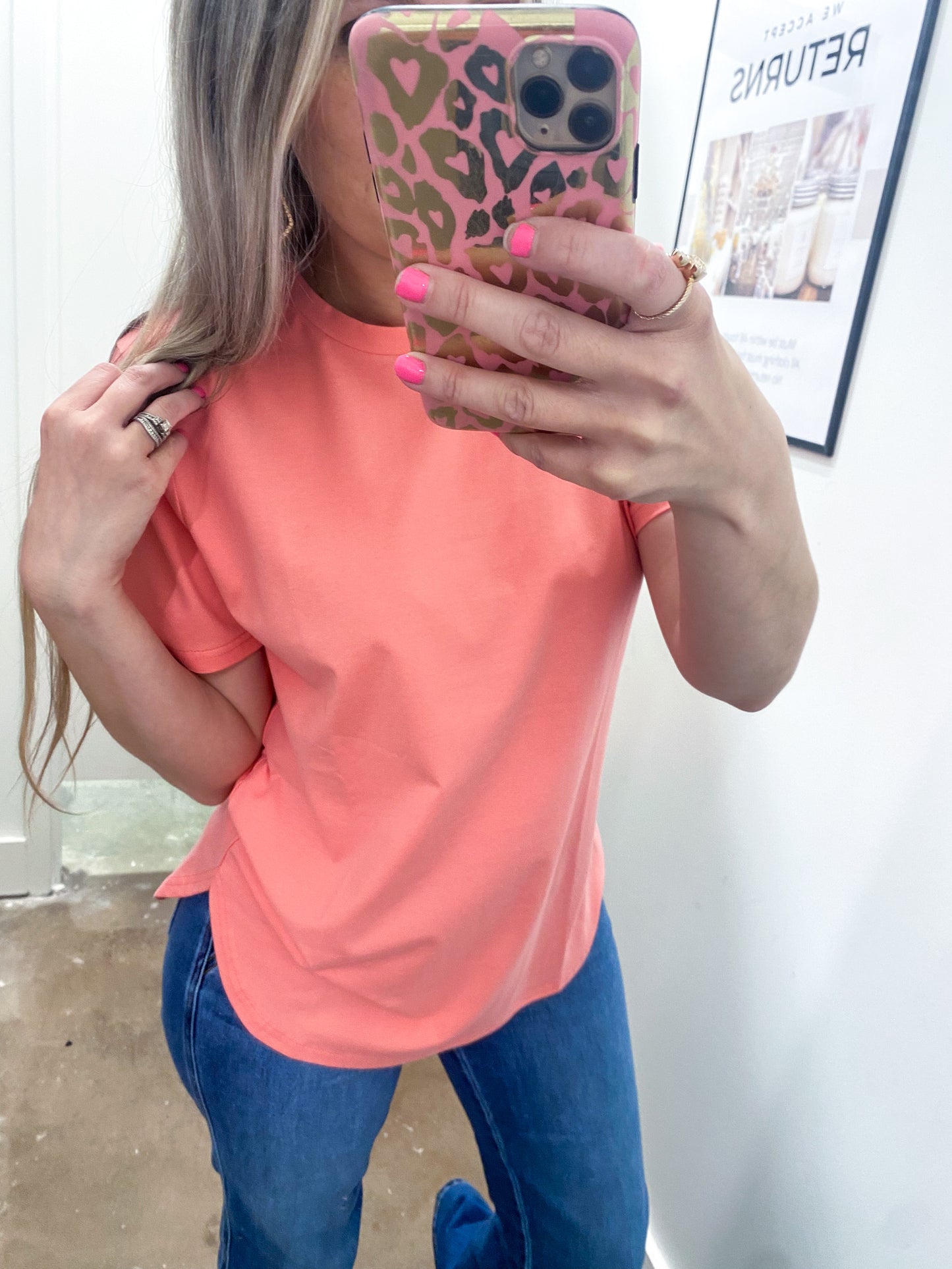 The Basic Top - Coral