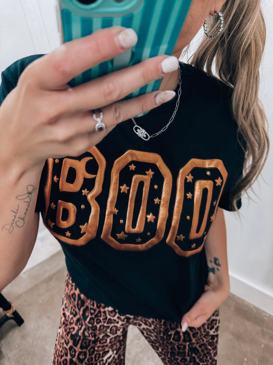 Metallic Puff Boo Tee