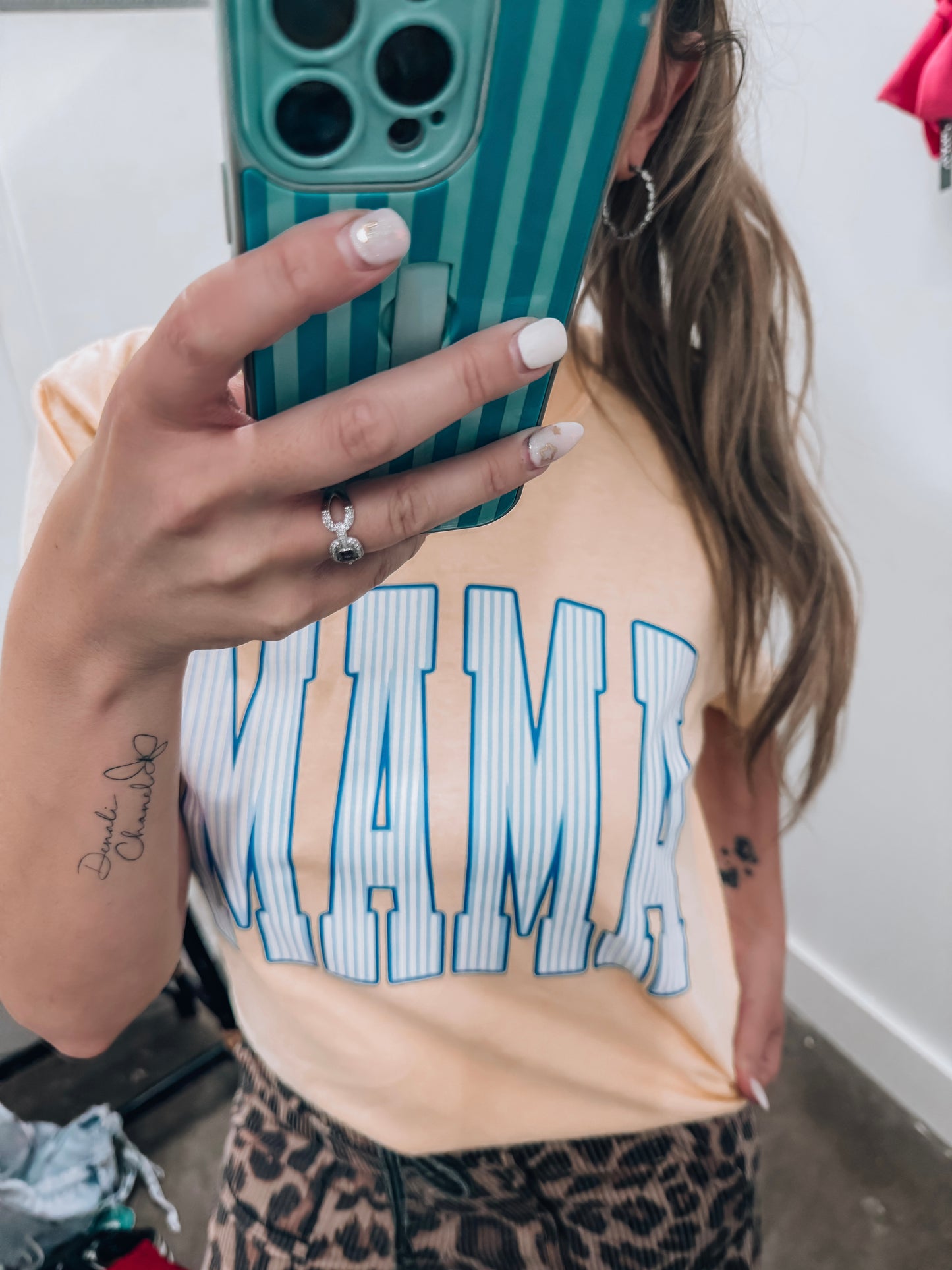 Blue Stripe Mama Butter Tee