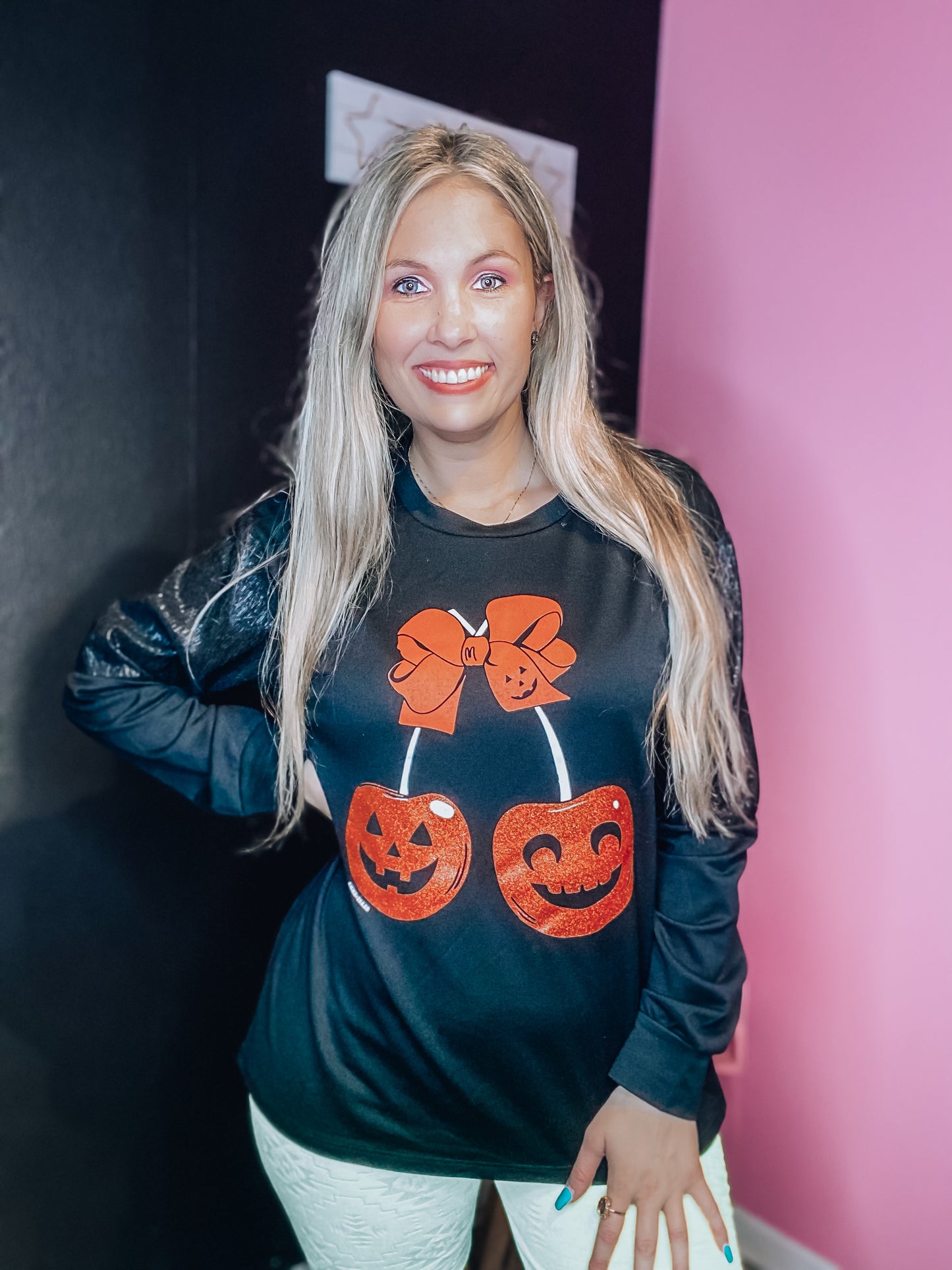 Glitter Cherry Pumpkin Longsleeve