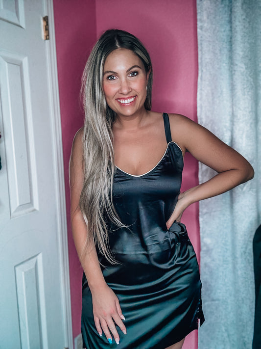Pretty In Satin Dress