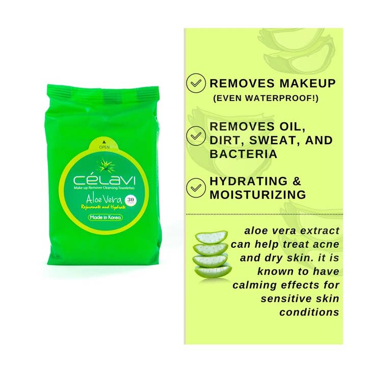 Makeup Remover Wipes - Aloe Vera