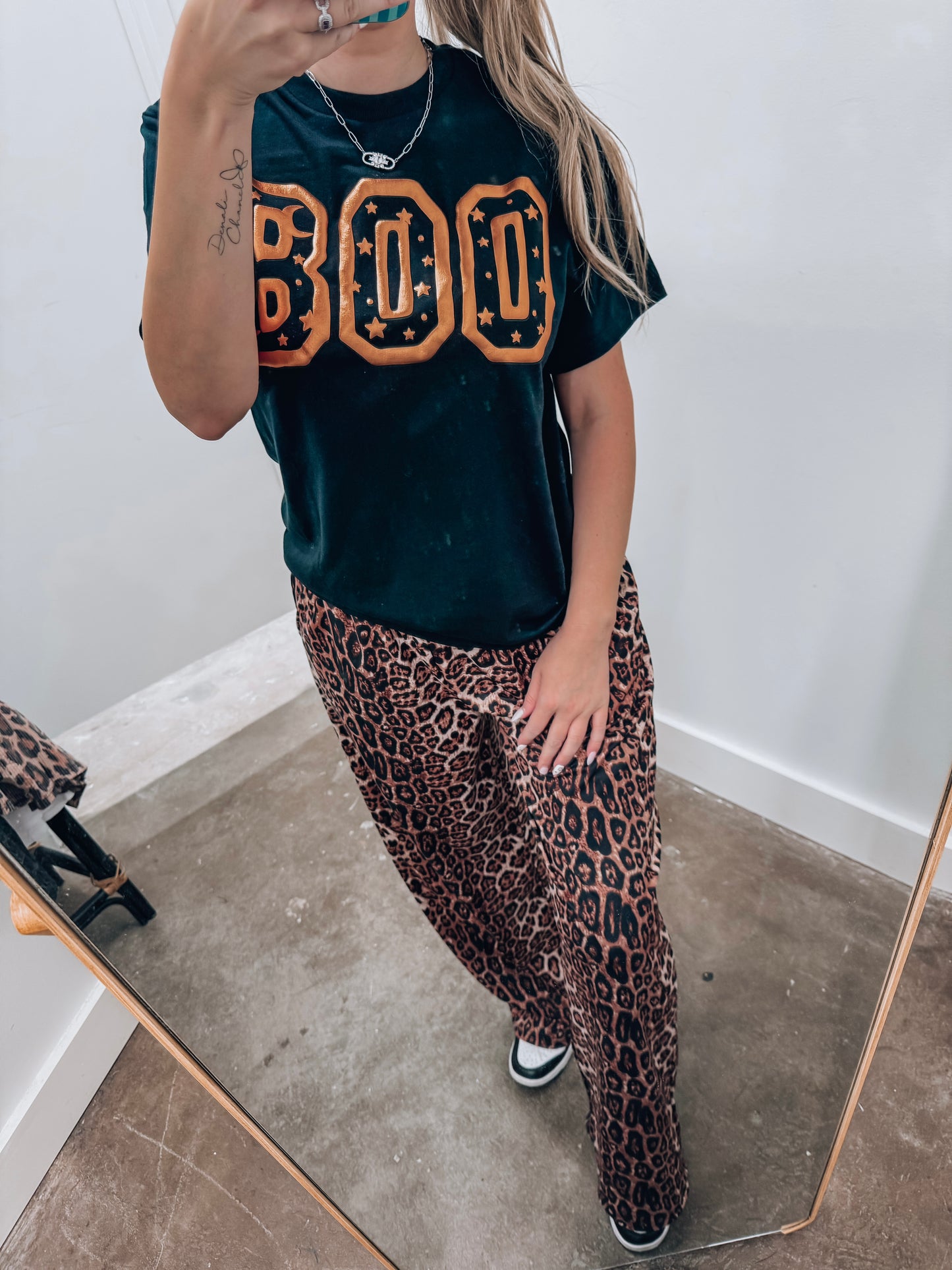 Metallic Puff Boo Tee