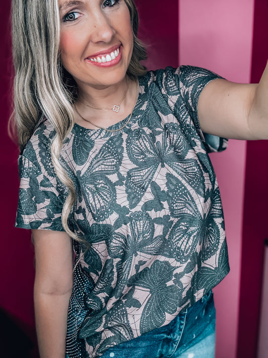 Butterfly Bling Top