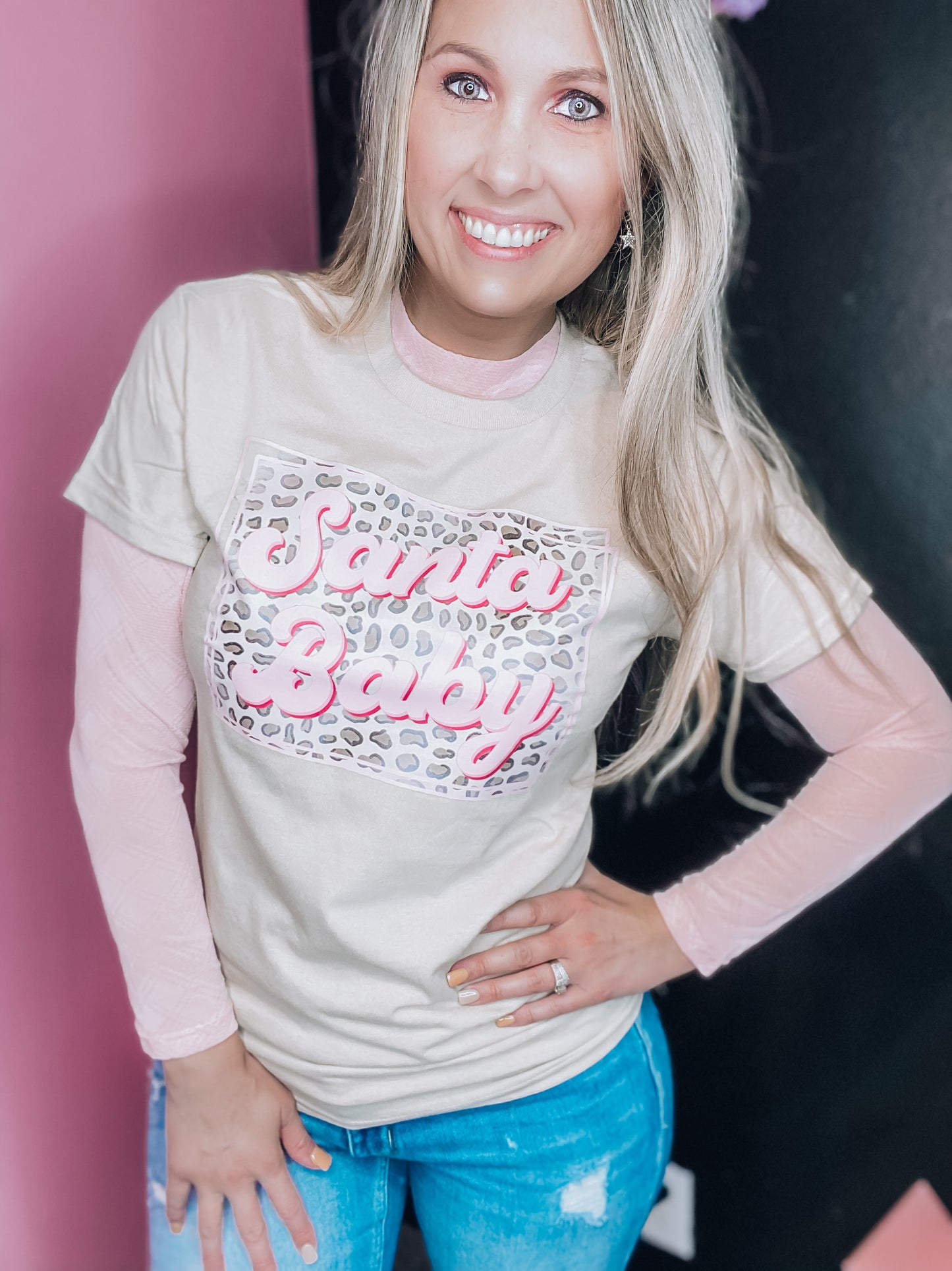 Pretty In Pink Plaid Mesh Top