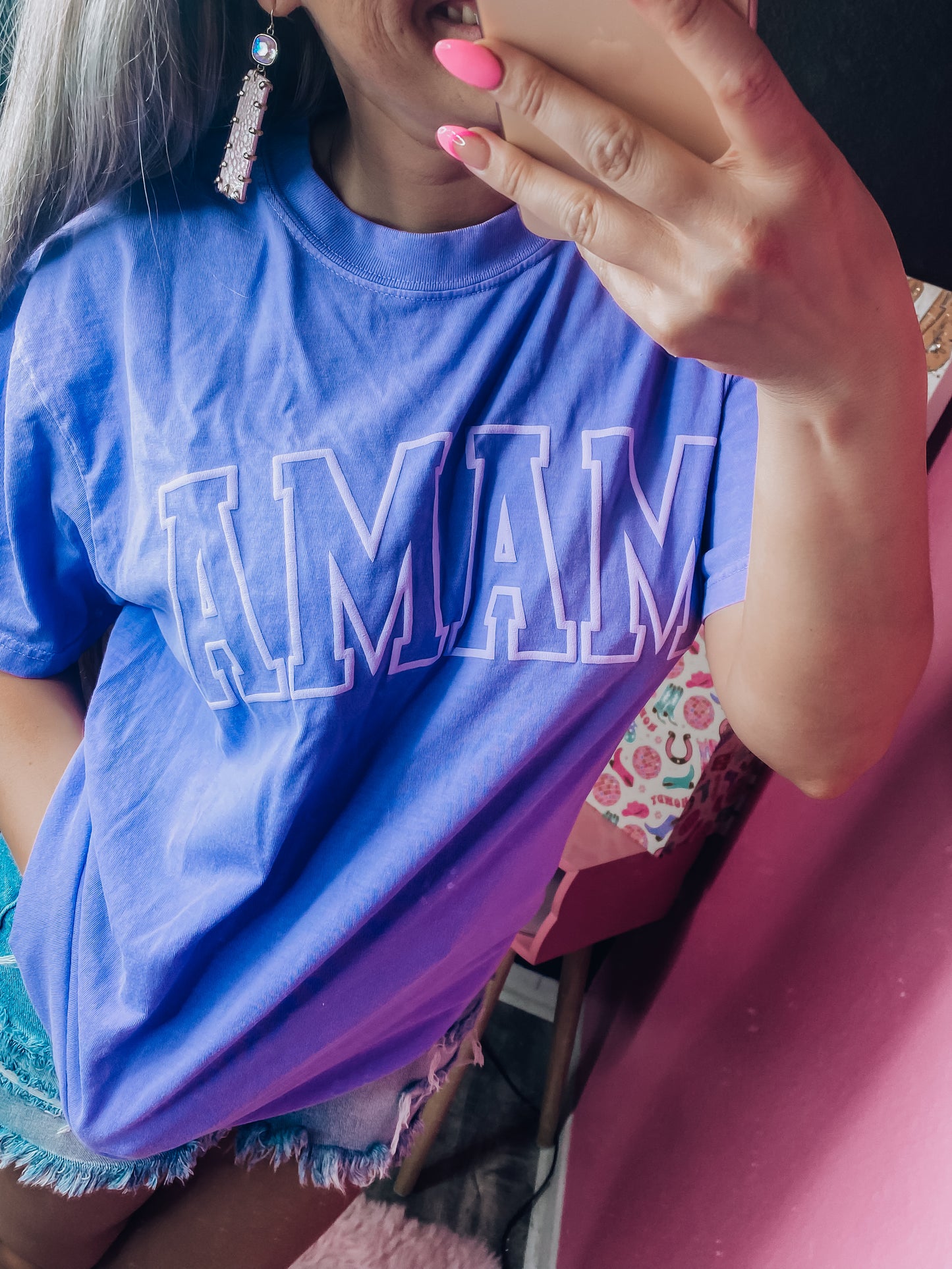 Lilac Mama Puff Tee