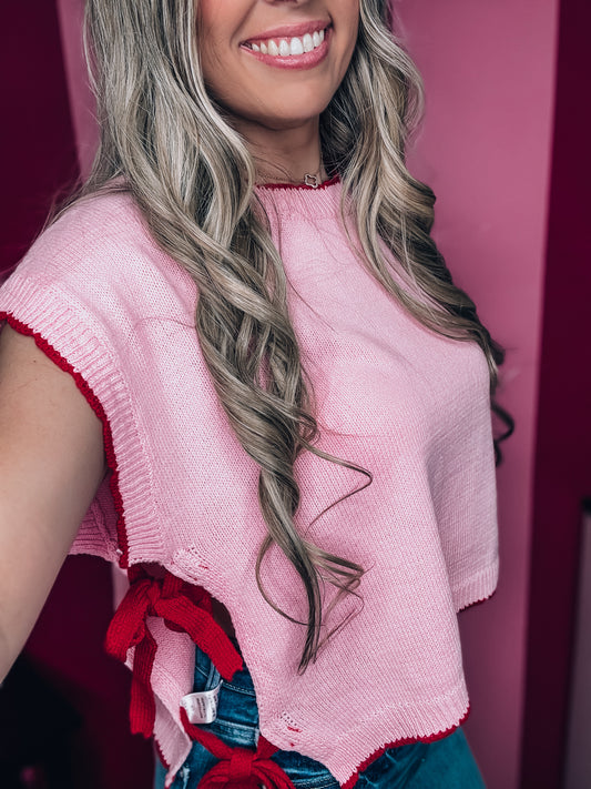 Pretty Pink Bow Tie Vest