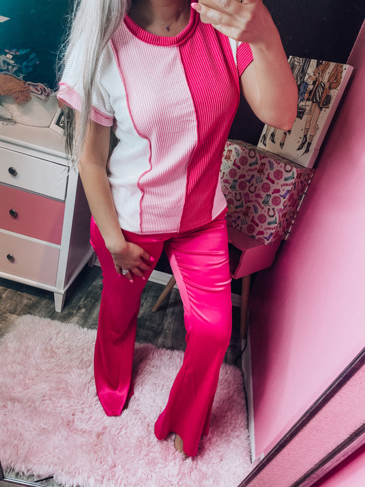 Any Man Of Mine Flares - Pink