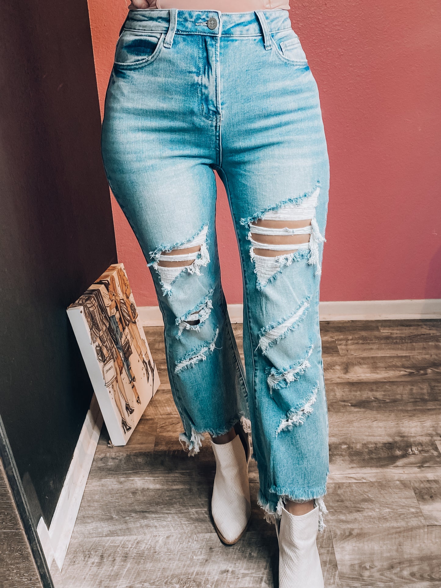 Urban Distressed Crop Jeans