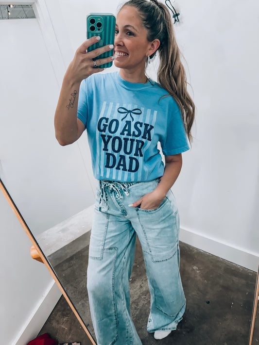 Go Ask Your Dad Denim CC Tee
