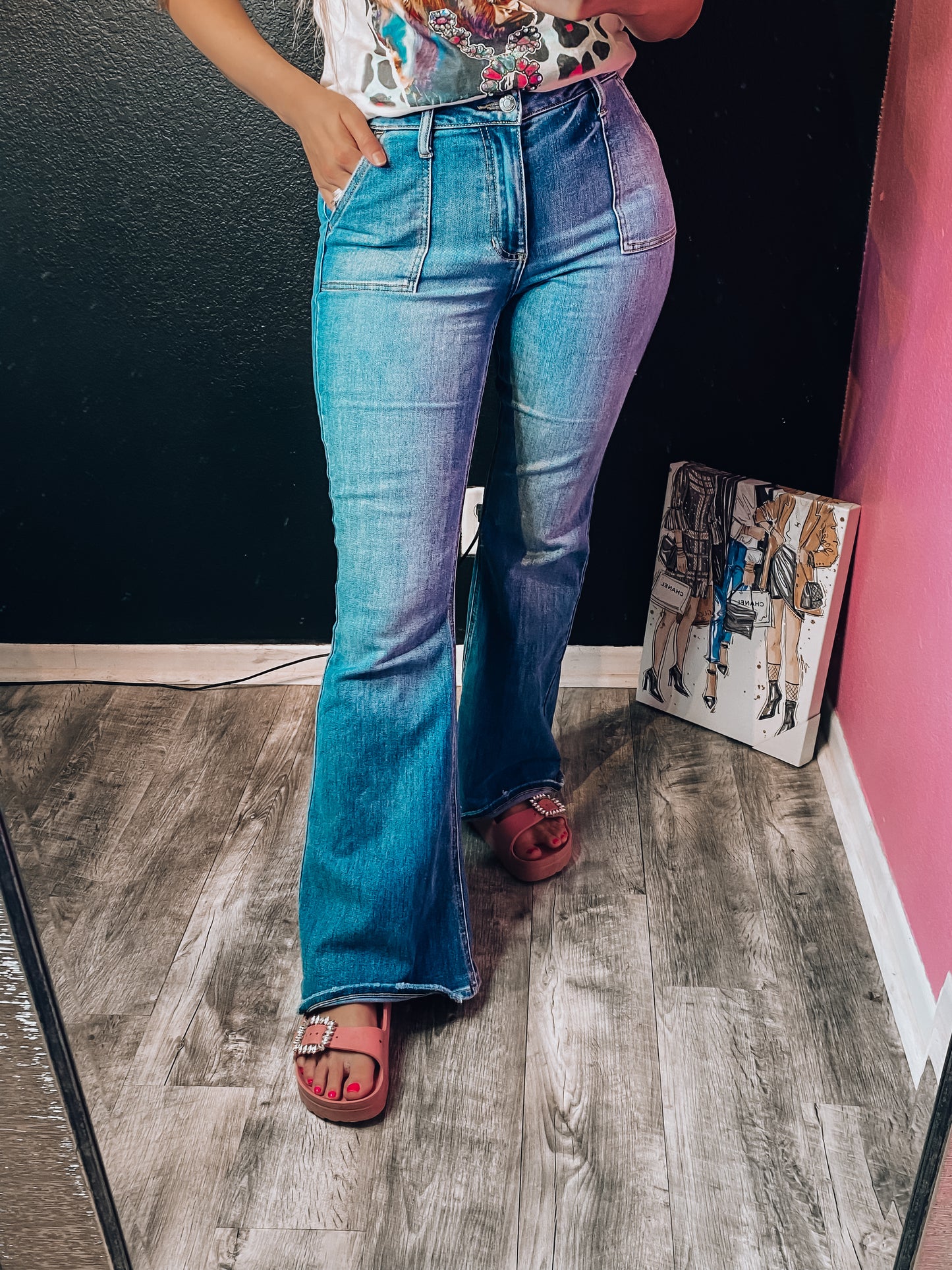 Taylor High Rise Skinny Flare Jeans