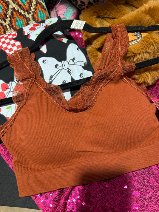 Rust Lace Bralette