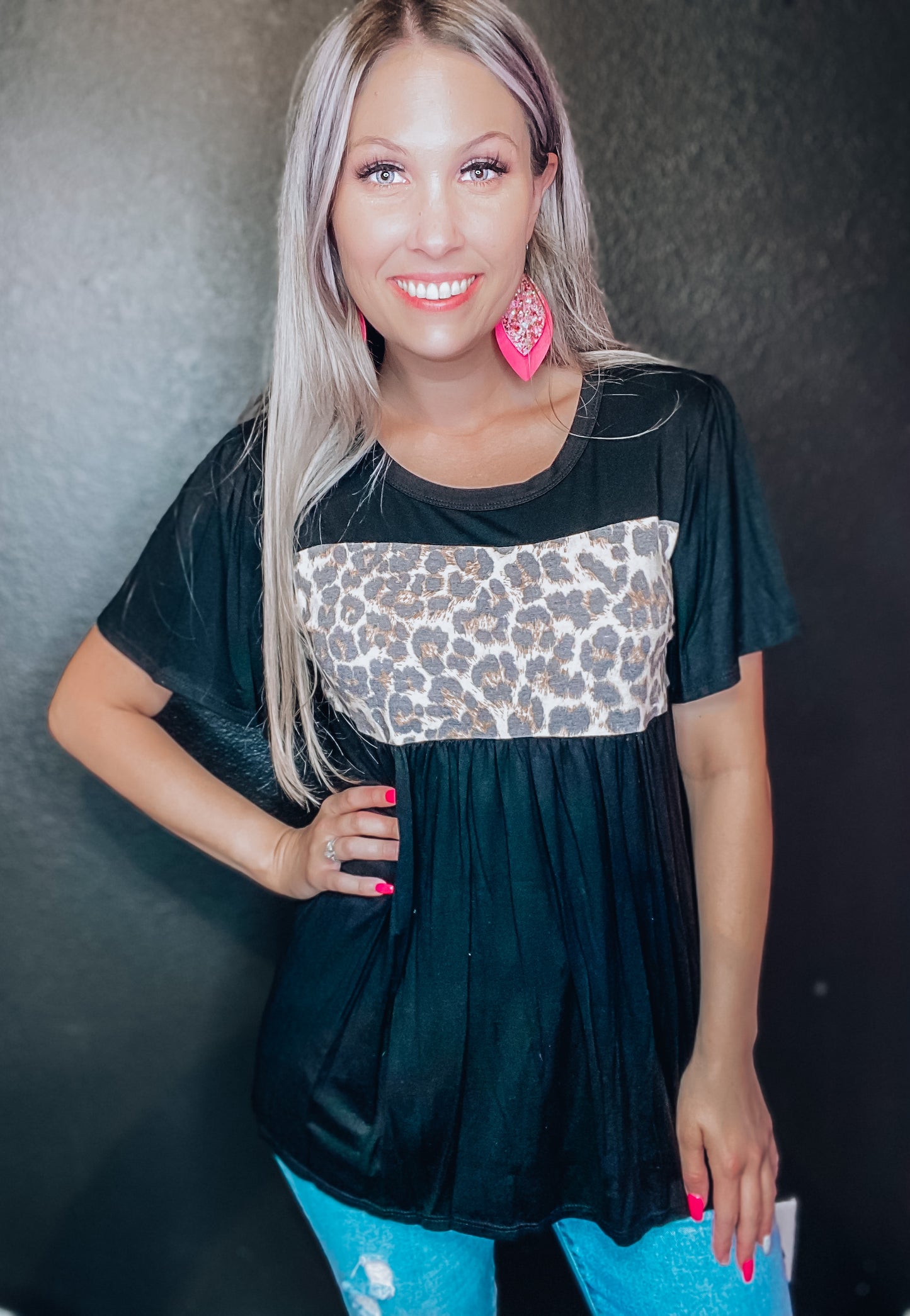 Touch of Leopard Top