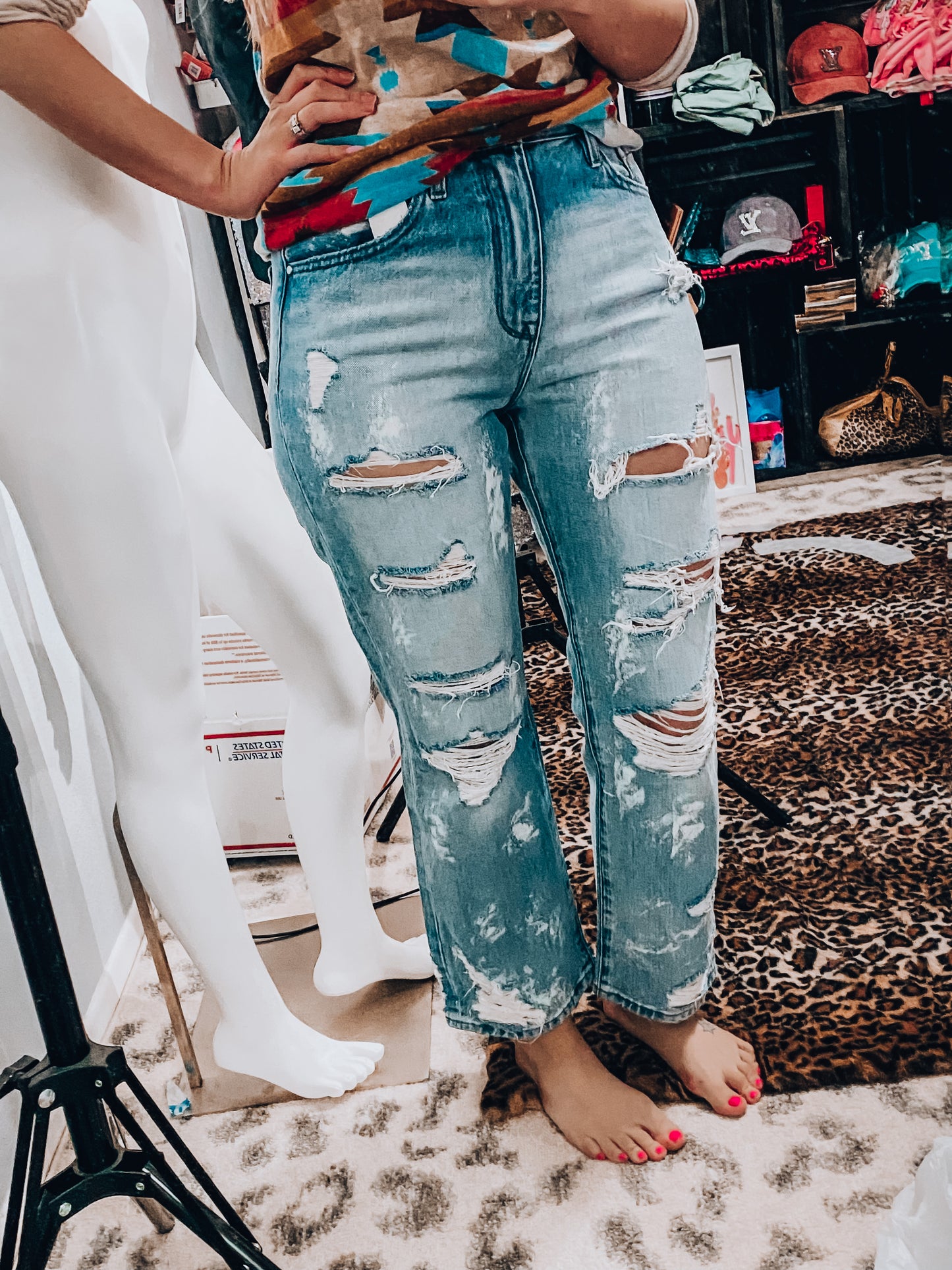 Molly Distressed Vintage Bleached Jeans