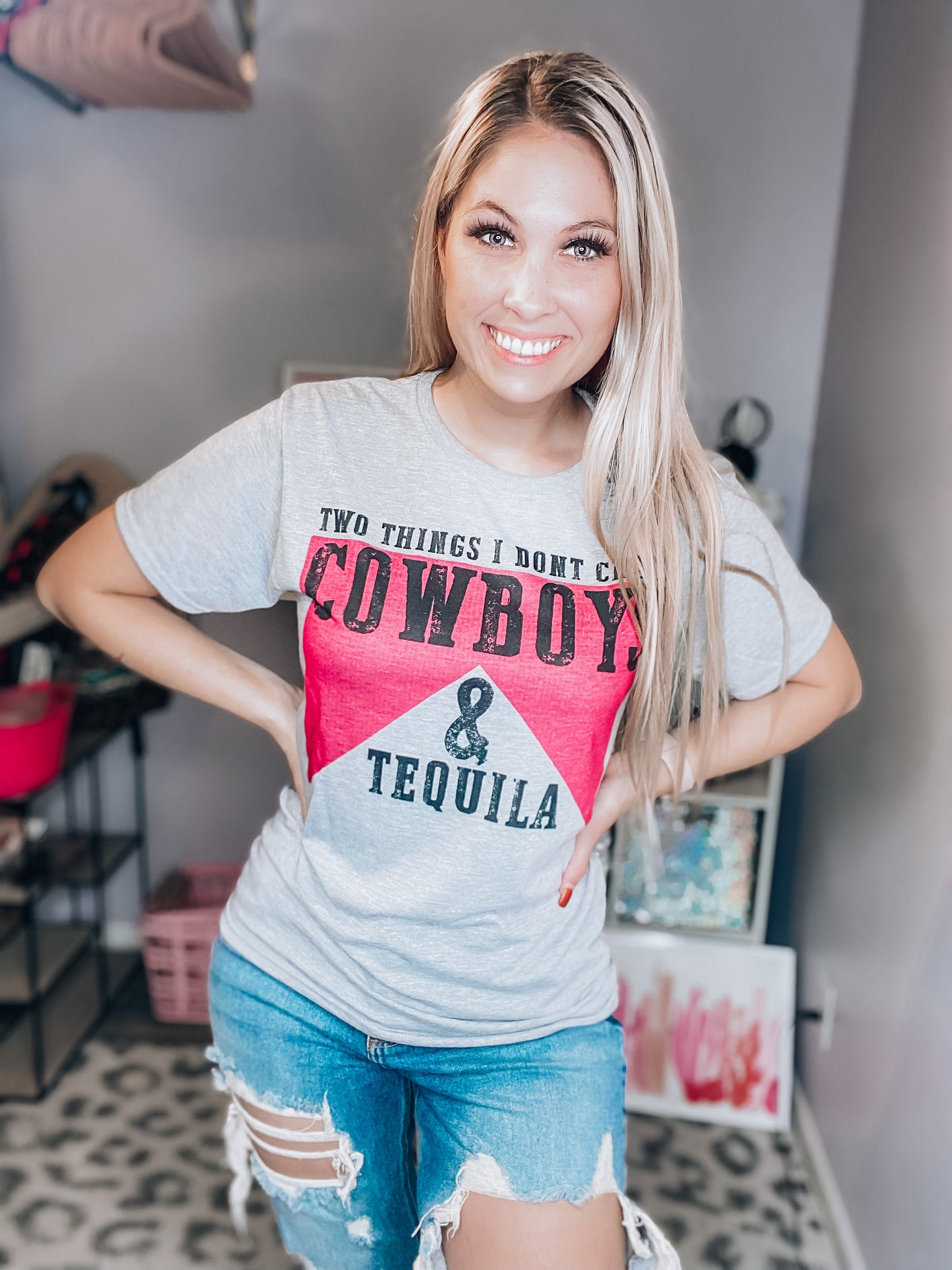 Cowboys & Tequila Tee - LAST ONE LARGE